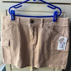 Billabong Beige Denim Skirt with Pocket